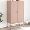 Image de vidaXL Buffet haut rose 68,5x38,5x123,5 cm acier