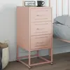 Image de vidaXL Table de chevet - Rose Acier
