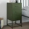 Image de VIDAXL Table de chevet - Vert olive