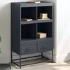 Image de vidaXL Buffet haut anthracite 68x39x111,5 cm