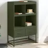 Image de vidaXL Buffet Haut Vert Olive 68x39x111,5 cm