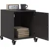 Image de VidaXL Tables de chevet Noir acier