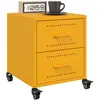 Image de vidaXL Tables de Chevet Jaune Moutarde