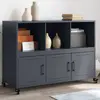Image de vidaXL Buffet anthracite 100,5x39x72 cm