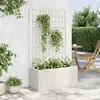 Image de vidaXL Jardinière avec Treillis - Blanc 80x36x140 cm