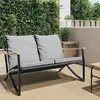 Image de vidaXL Banc de Jardin avec Coussins 120 cm Noir