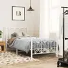 Image de vidaXL Cadre de lit métal sans matelas avec pied de lit blanc 80x200cm