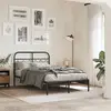 Image de vidaXL Cadre de lit métal sans matelas avec tête de lit noir 120x200cm
