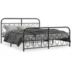 Image de vidaXL Cadre de lit métal sans matelas avec pied de lit noir 183x213cm