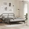 Image de vidaXL Tête de lit de remplacement métal noir 137 cm