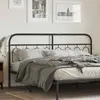 Image de vidaXL Tête de lit de remplacement métal noir 193 cm