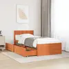 Image de vidaXL Cadre de lit sans matelas cire marron 90x200 cm bois pin massif