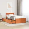 Image de vidaXL Cadre de lit sans matelas cire marron 90x190 cm bois pin massif