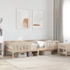 Image de vidaXL Cadre de lit sans matelas 75x190 cm bois de pin massif