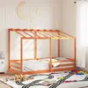 Image de vidaXL Lit pour enfants sans matelas cire marron 90x200 cm pin massif