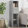 Image de vidaXL Buffet haut gris béton 30x42,5x124 cm