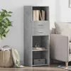 Image de VidaXL Buffet Haut Gris Béton - Bois d'ingénierie