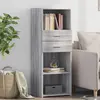Image de vidaXL Buffet haut Sonoma gris 45x42,5x124 cm