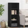 Image de vidaXL Buffet haut noir - Bois d'ingénierie