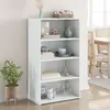 Image de vidaXL Buffet haut blanc - 70x41x124 cm Bois d'ingénierie