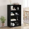 Image de VidaXL Buffet haut - Noir - 70 x 41 x 124 cm