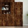 Image de vidaXL Buffet haut chêne fumé 30x42,5x185 cm