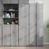 Image de vidaXL Buffet haut - 45x42,5x185 cm - Gris béton