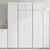 Image de VidaXL Buffet haut - Blanc 70x42,5x185 cm Bois d'ingénierie