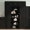 Image de vidaXL Buffet haut noir 70x41x185 cm