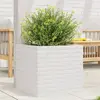 Image de vidaXL Jardinière en bois de pin 50x50x45,5 cm - Blanc