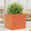 Image de vidaXL Jardinière cire marron 50x50x45,5 cm bois pin massif