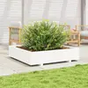 Image de vidaXL Jardinière Blanc 110 cm Pin