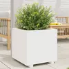 Image de vidaXL Jardinière Blanc - Bois de Pin Massif