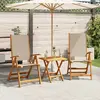 Image de vidaXL Chaises pliables de jardin - Acacia et textilène
