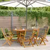 Image de vidaXL Ensemble à Manger de jardin 7pcs - Gris
