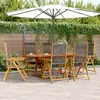 Image de Vidaxl Ensemble à Manger de jardin 7 pcs - Gris
