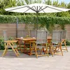 Image de vidaXL Ensemble à manger de jardin 7 pcs - Gris