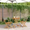 Image de vidaXL Ensemble de Bistro 3 pcs - Résine Tressée Gris et Bois