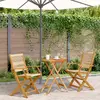 Image de vidaXL Ensemble de bistro 3 pcs avec chaises pliables - Beige