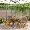 Image de vidaXL Ensemble à manger de jardin - 5 pcs - Anthracite