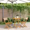 Image de VIDAXL Ensemble de bistro - Bois massif - Beige