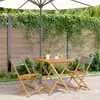 Image de Ensemble de bistro 3 pcs gris résine tressée bois massif