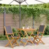 Image de vidaXL Ensemble de bistro 3 pcs anthracite