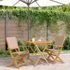 Image de vidaXL Ensemble de bistro 3 pcs taupe