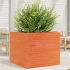 Image de vidaXL Jardinière en pin 80x80x68,5 cm - Cire Marron