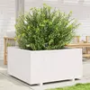 Image de vidaXL Jardinière blanche 90x90x49,5 cm bois pin