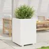Image de vidaXL Jardinière Blanc 50x50x72,5 cm - Bois de pin massif