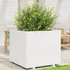 Image de vidaXL Jardinière - Blanc Bois de pin massif