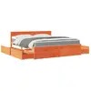 Image de vidaXL Lit avec tiroirs/matelas cire marron 180x200 cm bois massif pin