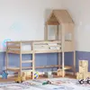Image de vidaXL Lit superposé avec échelle et toit sans matelas 90x190 cm